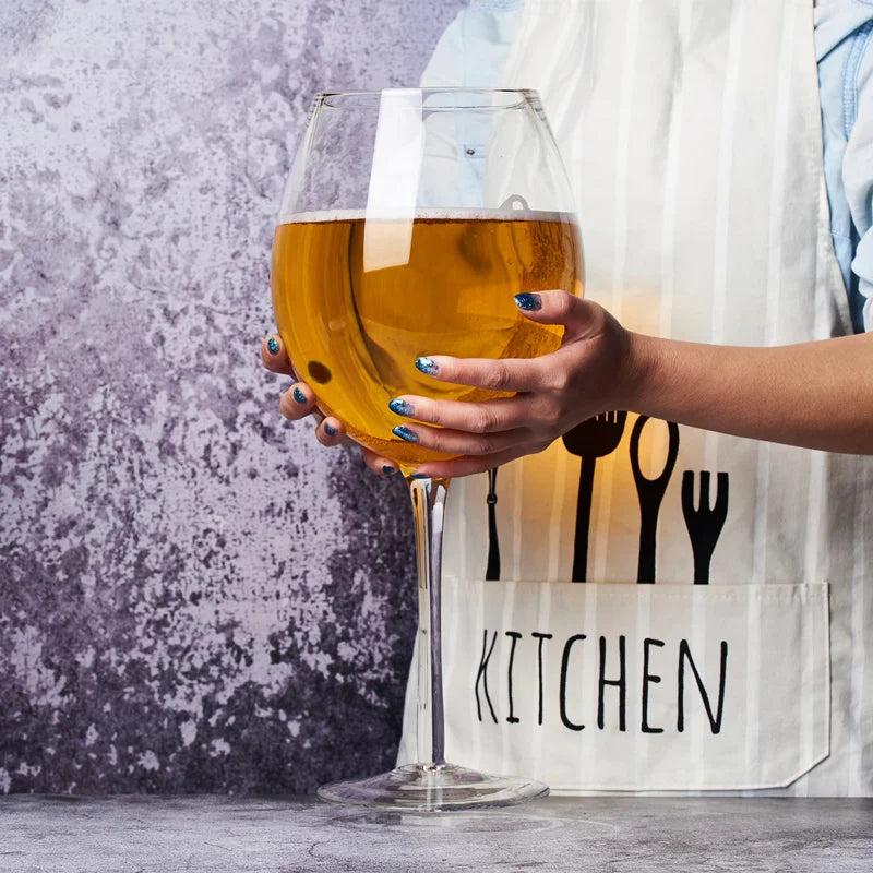 Huge 106 Oz Wine Glass and Beer Mug Combo - 3000ML Extra Large Crystal Glass for Parties, Weddings, and Celebrations