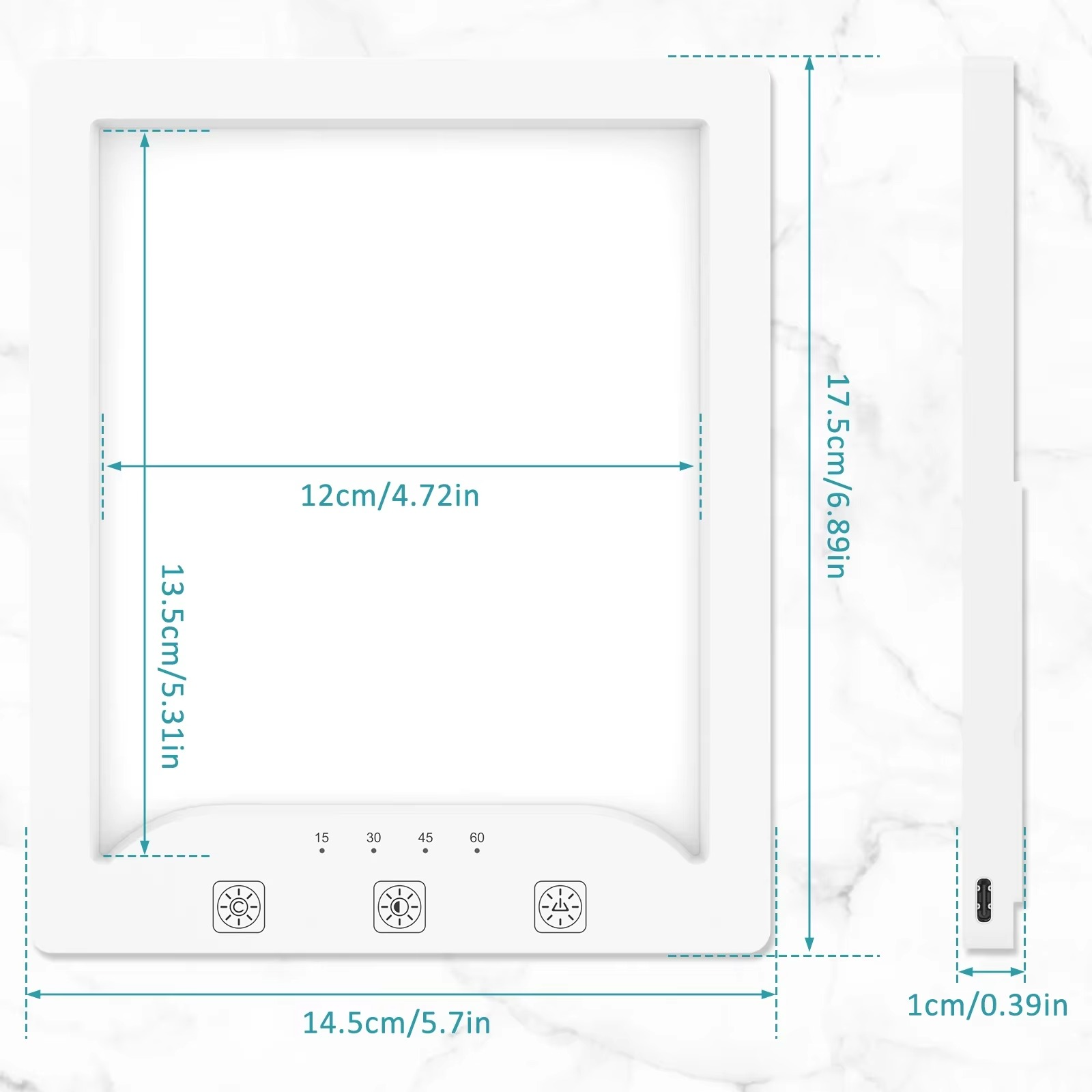 Light Therapy Lamp with Adjustable Brightness and Color Settings