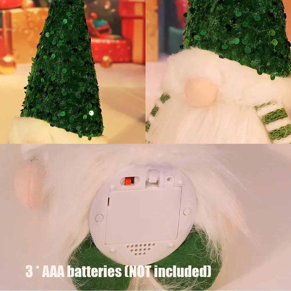 Christmas Gnome Decoration | LED Night Light | Warm Glow Holiday Ornament