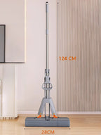 Mopilo Folding Sponge Mop | Without Hand Contact | 125 cm Length | For Tiles, Wood & Glass