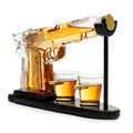 Gun Shape Bullet Glass Decanter Set