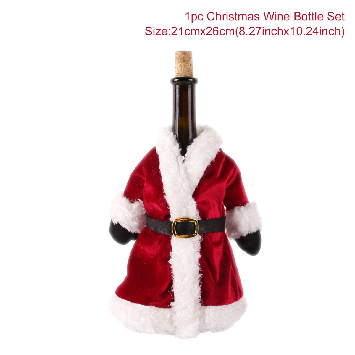 Festivora Wine Bottle Cover | Christmas Decoration 2025 | Fabric Cover for Wine & Champagne Bottles | Perfect Gift & Table Decoration for Christmas & New Year 2026