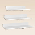 Metallura | Wall shelf made of metal | Floating shelf 30/40/50 cm | Space-saving storage for bathroom, kitchen & bedroom