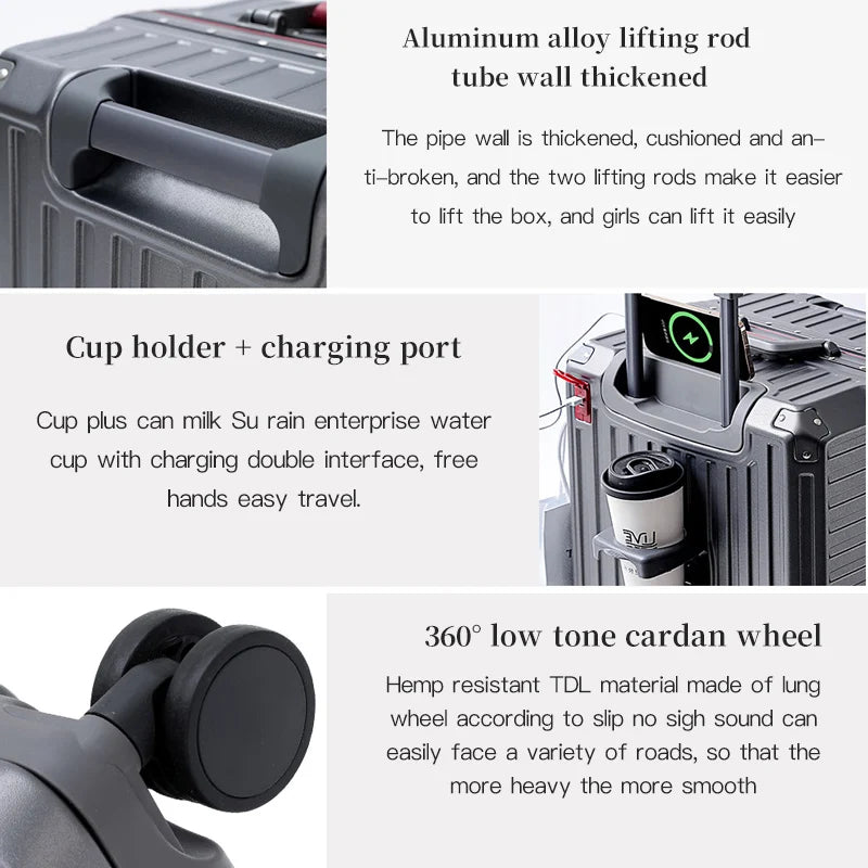 Wide Handle Hardcase Suitcase – Lisbon