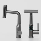 Faucet with Waterfall Jet Temperature Display and Adjustable Sprayer