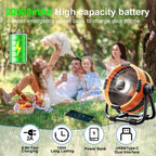Camping Fan with 20000mAh Battery, LED Light & Remote Control – WindMate