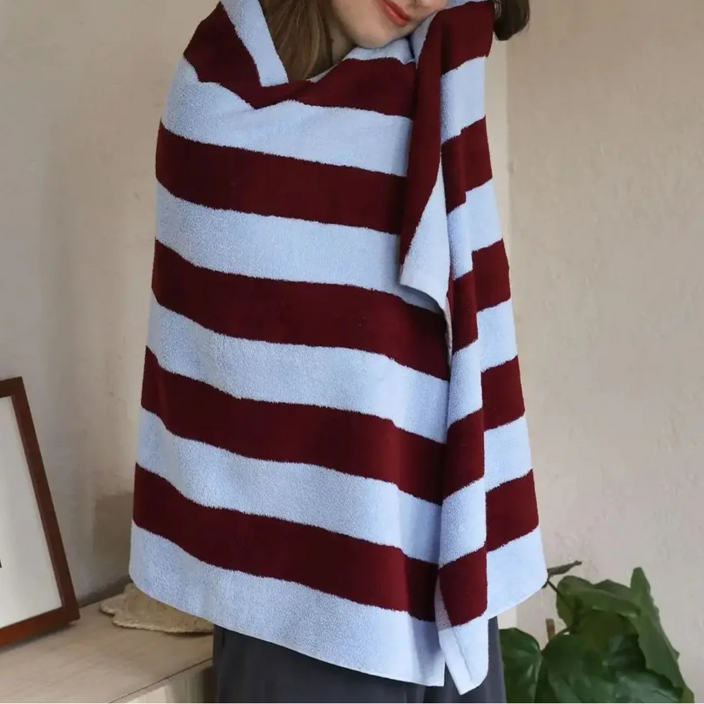 Retro Striped Pure Cotton Towels – Soft & Absorbent