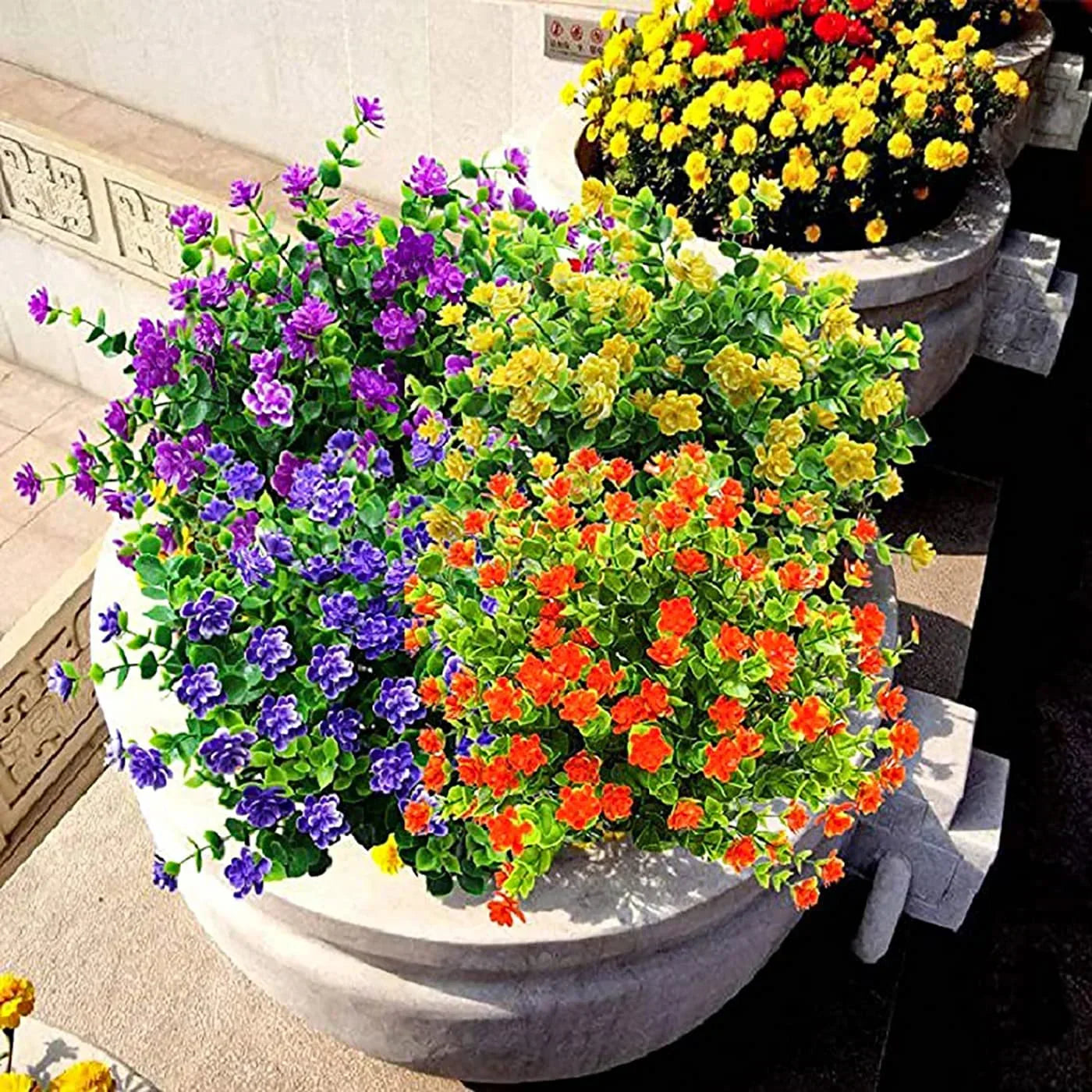 VireoBloom Hanging Flowers | UV Resistant & Weatherproof | Maintenance Free | For Balcony & Garden