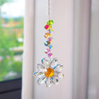 Crystal Suncatcher LumiMargarita | K9 Daisy Rainbow Catcher | Window & Garden Decor | 32 cm | Gift Idea for Home
