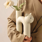 Ceramic Cat Vase