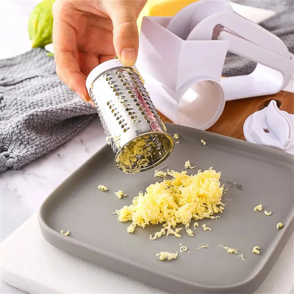 RollaGrate Cheese Grater | Manual Drum Grater with Crank | Stainless Steel & ABS | For Cheese, Nuts & Chocolate