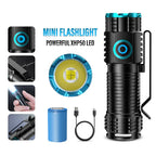 LED Flashlight LumiXPro S-359 | Mini XHP50 | Magnetic & Rechargeable | 1000 Lumens | USB & Clip Function