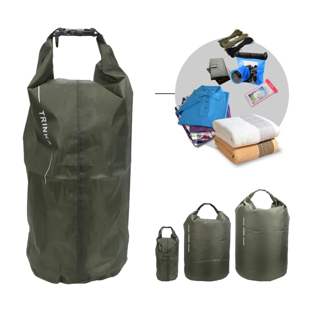 DryHike Waterproof Dry Bags 8L / 40L / 70L | Ultralight & Durable | For Kayak, Boat, Camping & Outdoor Travels