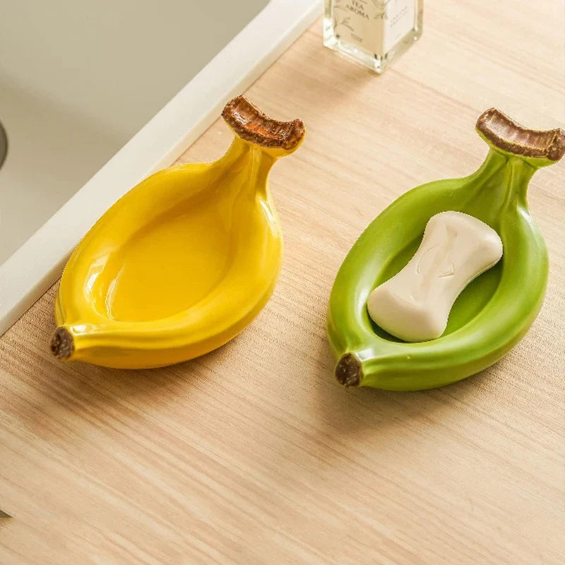 Creative Ceramic Banana Soap Box