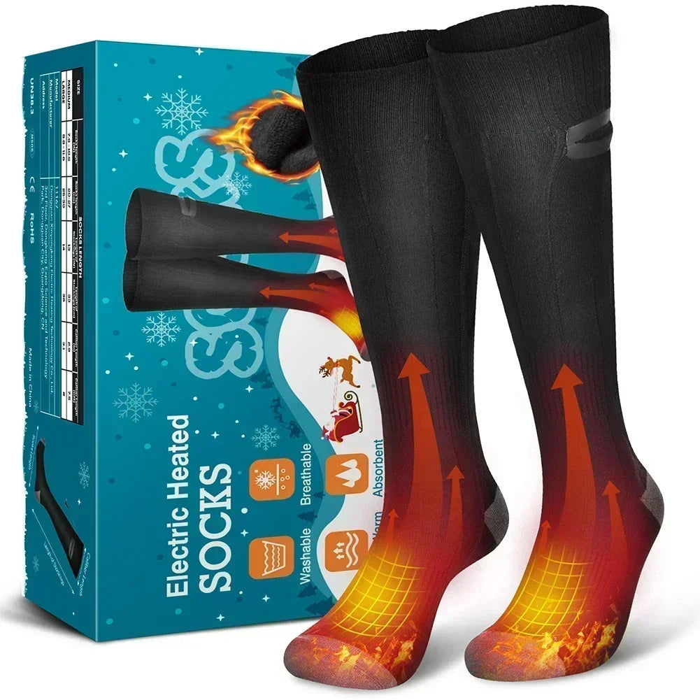 Heated Socks Thermavolt | 3 Heat Levels | With Powerbank | Winter Warm Socks Unisex for Outdoor & Travel