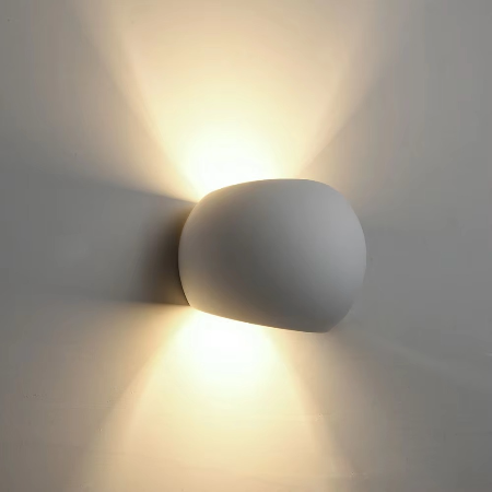Sleek Gypsum LED Wall Sconce for Modern Home Lighting