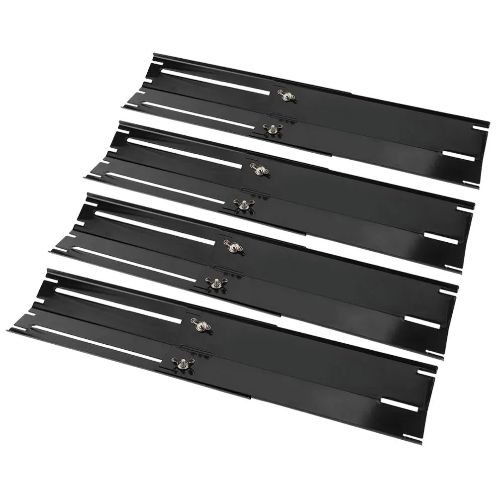 Grill shield Adjustable heat shield for gas grills | Replacement thermal plates made of enamel | 2/4 pair set | Universal adjustable 30–56 cm