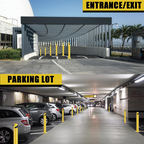 2Pack Safety Bollard Post, 36 Inch Height Steel Bollards, Yellow Powder Coated Safety Parking 4.5 Inch Diameter Parking Bollard