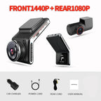 4K Dual Dash Cam with F1.8 Lens, Night Vision and 24-Hour Parking Mode