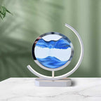 Deep Sea Sandscapes: Illuminated Sand Art for Serene Home Decor