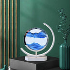 Deep Sea Sandscapes: Illuminated Sand Art for Serene Home Decor