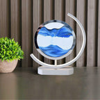 Deep Sea Sandscapes: Illuminated Sand Art for Serene Home Decor