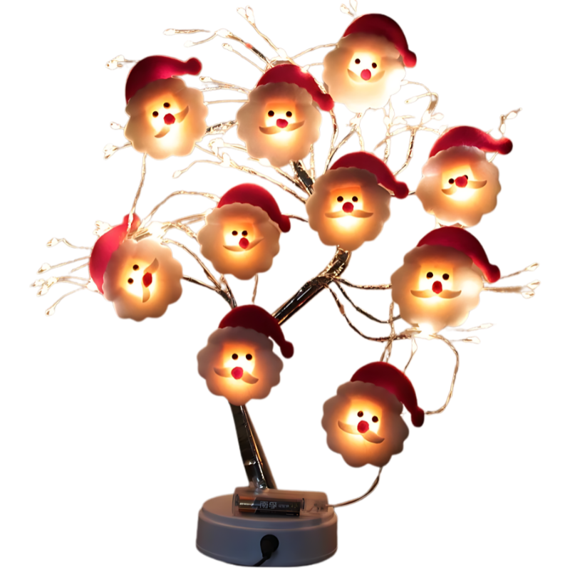 FrostGlow LED Holiday String Lights with Santa, Deer or Snowman Designs