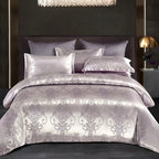 Chic Satin Jacquard Duvet Cover for Luxury Bedroom