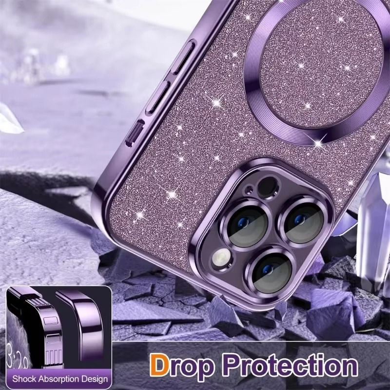 Sparkling Electroplate Case with MagSafe for iPhone