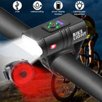 USB Rechargeable LED Bike Light Set – Waterproof Bike Headlight and Tail Light with Multiple Modes for Safety and Visibility