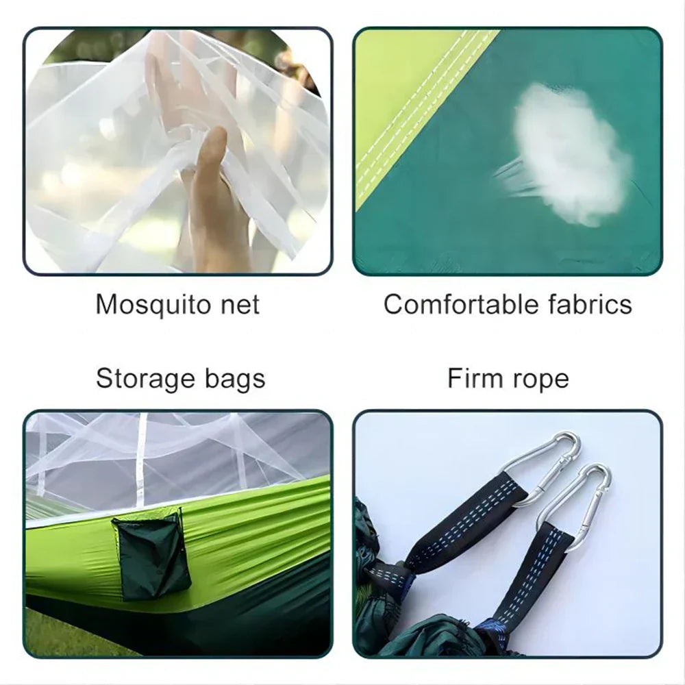 NatureRest Hammock | Integrated Mosquito Net | Compact & Breathable