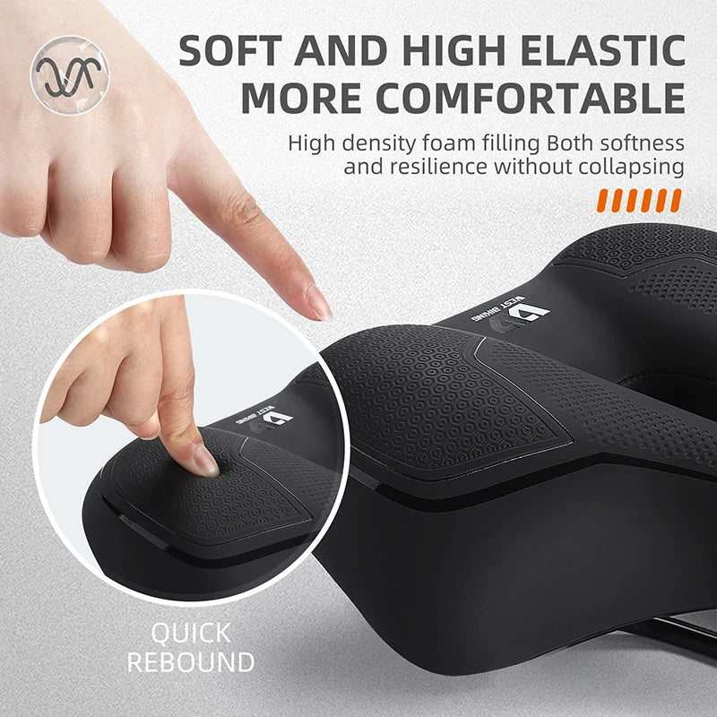 Comfortable Shockproof Bike Saddles with Hollow Design – Anti-slip Cushion for MTB and Road Bike
