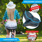 Wide Ergonomic Bike Saddle – Comfortable Saddle with Shock Absorption for City and Mountain Bikes