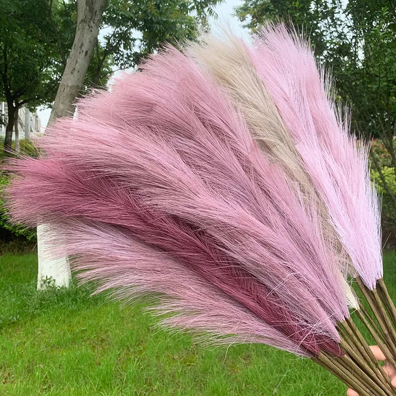 5 pieces 100 cm Artificial Pampas Grass Dried Flower Bouquet Wedding Party Decoration Home Room DIY Artificial Plants Decoration Supplies
