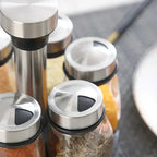 Rotating Glass Spice Storage Set