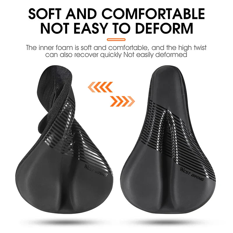 Durable Bike Seat Cover with Shock Absorption and Waterproof Design – Soft Bicycle Seat Cushion for Comfort
