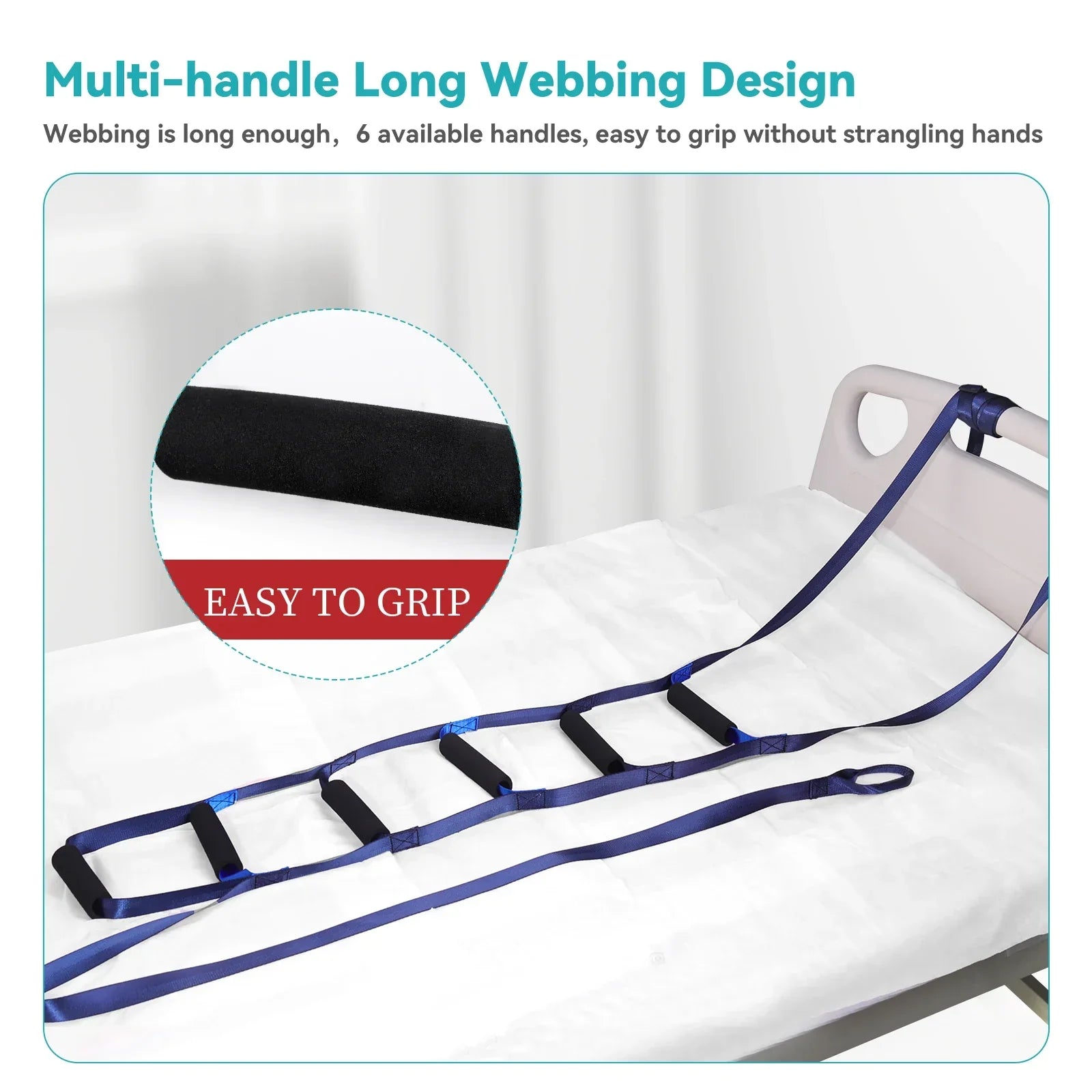 Elderly Bed Sit-Up Aid Rope Mobility Assist Strap