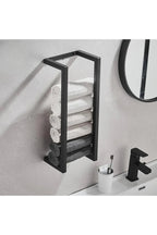 Slim Black Bathroom Shelf
