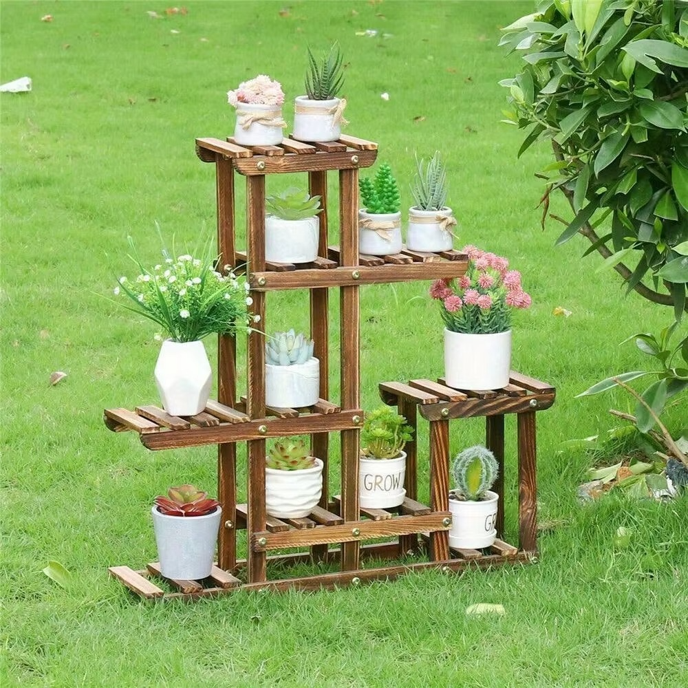 Adjustable 9-Tier Corner Plant Display Stand