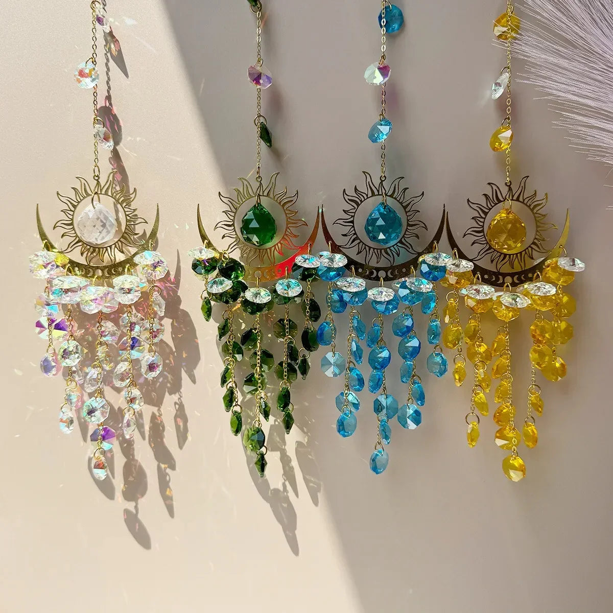 Radiant Moonlit Quartz Prism Suncatcher