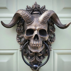 Resin Gothic Goat Skull Door Knocker
