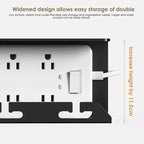Cable Channel DeskFixx | Under-Desk Cable Management | No Drilling | Sturdy Steel Shelf | Black