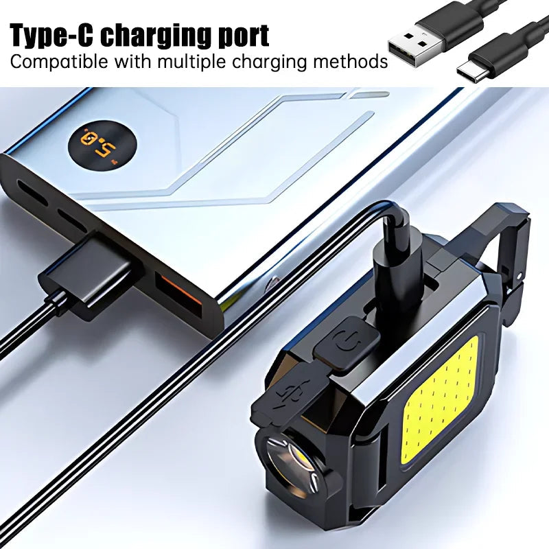 TorchKey Mini Flashlight | 1000 Lumen | Magnetic Base & USB-C | Keychain Format
