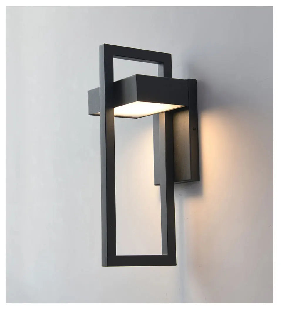 LED Outdoor Wall Light | Waterproof & Vintage Design | 10W | Black Aluminium