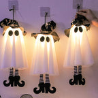 Glow Ghost SpookyShine | LED Hanging Ghosts | Halloween Decoration | Indoor & Outdoor | 1/2/3 Pieces