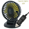 Ventoro Auto Fan 12V/24V/5V | USB or Cigarette Lighter | Rotatable & Compact | For Car, Truck, SUV, Motorhome & Office