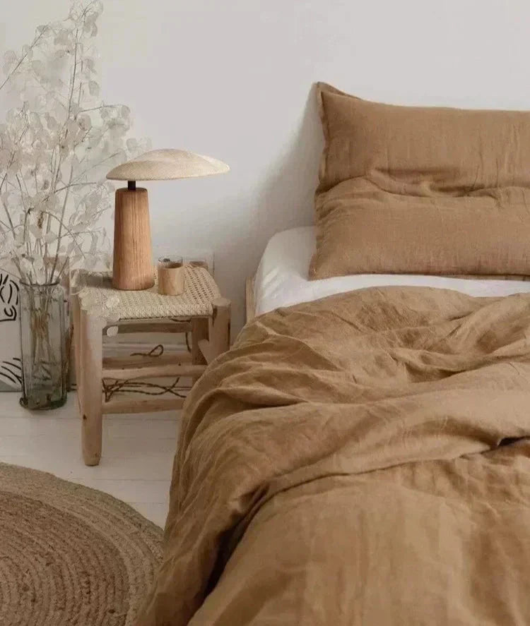 Designer Lamp with Natural Wood