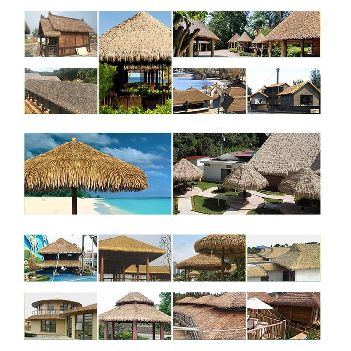 TROPISHIELD Artificial Palm Thatch | UV-resistant & weatherproof | 100×50 cm | For DIY roofs, parasols, tiki bars & garden sheds