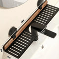 Over Sink Suction Cup Walnut Bathroom Rack