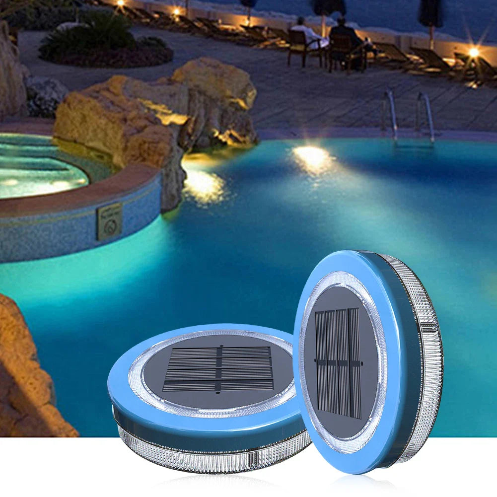 AquaGlow Solar Pool Light | Floating & Waterproof | Blue LED | 11.6×2.5 cm
